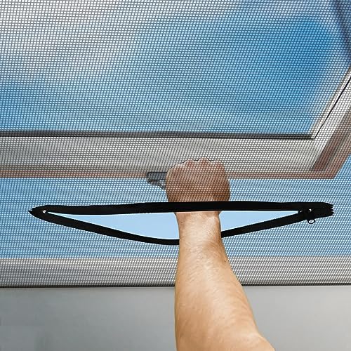BKSAI 3x Reißverschluß für Fliegengitter Dachfenster Insektenschutz Fenster Moskitonetz Mückennetz Fenster-Zugang Öffnung zum Durchgreifen Dachfenster von BKSAI
