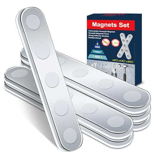 BKSAI Unzerbrechliche Magnete Selbstklebend Stark Magnetband zum Kleben Neodym Magnete Klebemagnete Magnetband Flach für Schule, Büro (6, N33-Hält 450G) BKSAI Unzerbrechliche Magnete Selbstklebend Stark Magnetband zum Kleben Neodym Magnete Klebemagnete Magnetband Flach für Schule, Büro (6, N33-Hält 450G) von BKSAI