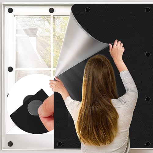 BKSAI Fenster Verdunkelung Magnetisch 80X100CM Verdunklungsstoff Verdunkelungsrollo Magnetverschluss ohne Bohren Dachfenster Sonnenschutz Verdunklung Abnehmbar für Urlaub Innen Dachschräge Fenster von BKSAI