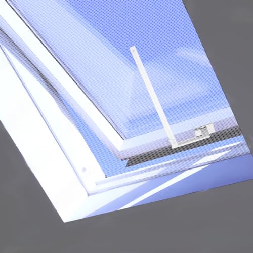 BKSAI Reißverschluß für Fliegengitter Dachfenster Insektenschutz Fenster Moskitonetz Mückennetz Fenster-Zugang Öffnung zum Durchgreifen Dachfenster von BKSAI