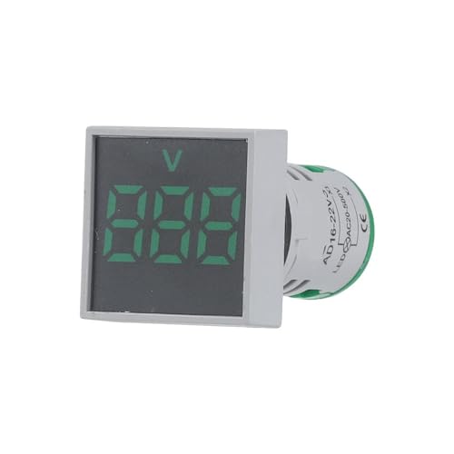 BKYUKJVU 1PC AD16-22VS Indicator Voltmeter 22MM AC 20-500V Square Panel LED green AC20-500V 48 * 48MM von BKYUKJVU