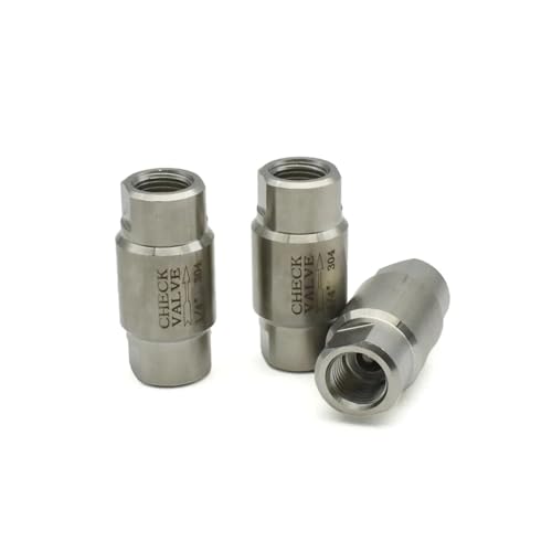 BKYUKJVU 1pc 1/8" 1/4" 3/8" 1/2" 3/4" 1" 1-1/4" 1-1/2" 2" Female Thread 304 Stainless Steel High Pressure One Way Non-retrun Check Valve (1/4") von BKYUKJVU