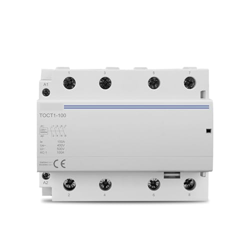 BKYUKJVU 1pc TOCT1-100 4P 100A 2NO 2NC 230V 50/60HZ Din Rail Household ac Modular contactor von BKYUKJVU