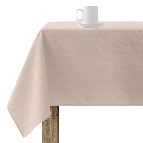 BELUM 2616, harzbeschichtete Tischdecke, kariert, einfarbig, 155 x 155 cm, fleckenabweisende Tischdecke, glatt, beige, Tischdecke aus 100% Bio-Baumwolle von BL BELUM