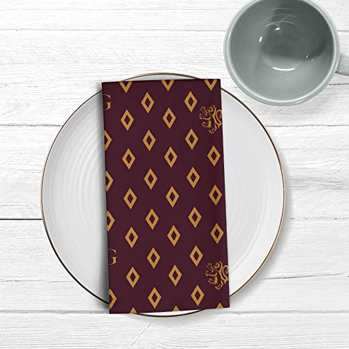 BELUM | 2er Pack Harry Potter Servietten, Harry Potter Serviette 50 x 50 cm Baumwolle (Gryffindor) von BL BELUM