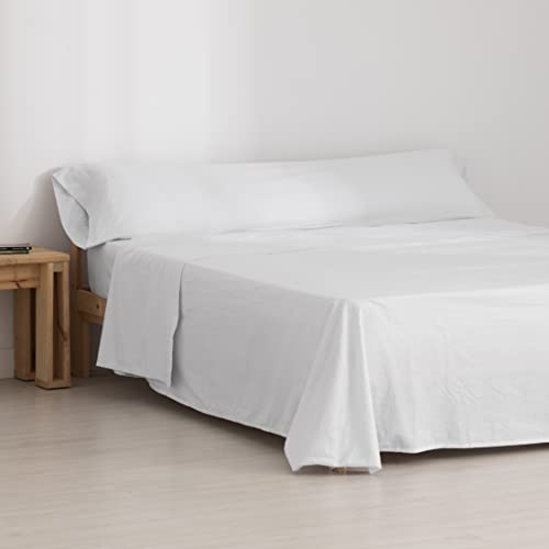 Belum | Bettwäsche-Set, Flanell, Weiß, 150, 100% Baumwolle, bestehend aus: Bettbezug: 240 x 270 cm, Spannbettlaken: 160 x 200 cm + 30 cm, Kissen: 45 x 170 cm von BL BELUM