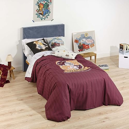 BELUM Bettbezug Harry Potter, Bettbezug mit Knöpfen 100% Baumwolle, Modell Gryffindor Sweet für 105 cm Bett (180 x 220 cm) von BL BELUM