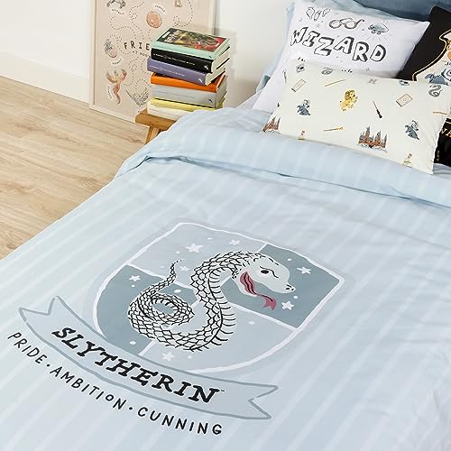 BELUM Bettbezug Harry Potter, Bettbezug mit Knöpfen 100% Baumwolle, Modell Slytherin Sweet für 105 cm Bett (180 x 220 cm) von BL BELUM