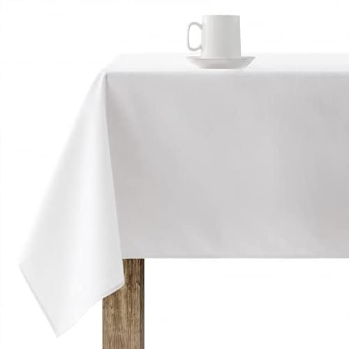 BELUM | Fleckharz Tischdecke XL Größe: 100 x 200 cm Modell: Uni Weiß 103, Tischdecke XL Stoff 100% Baumwolle Harz, Fleckharz (Touch Nicht plastifiziert) von BL BELUM