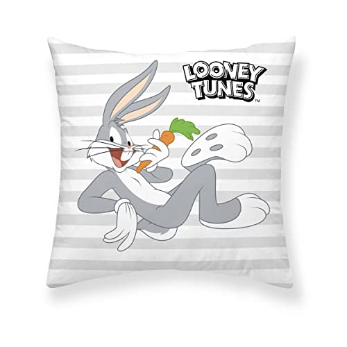 BELUM | Kissenbezug 100% Baumwolle 45 x 45 cm Modell Looney Characters A | Kissenbezug Looney Tunes | Kissenbezug Half Panama 100% Bio-Baumwolle von BL BELUM