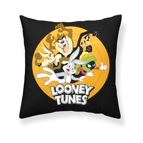 BELUM | Kissenbezug 100% Baumwolle Looney Tunes S 45x45 cm, weicher Kissenbezug, Verschiedene Größen, Mehrfarbig Kissenhülle von BL BELUM