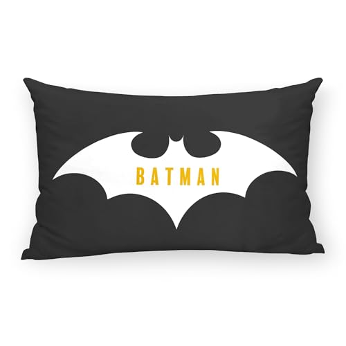BELUM | Kissenbezug Batman | Kissenbezug Half Panama 100% Bio-Baumwolle | Kissenbezug mit unsichtbarem Reißverschluss | Größe: 30 x 50 cm von BL BELUM