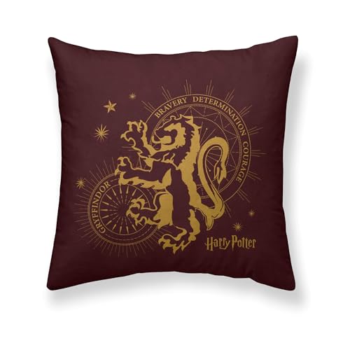 BELUM Kissenbezug Harry Potter, Größe: 50 x 50 cm, Modell: Gryffindor Gold A, Stoff: Half Panama, 100% Baumwolle, 250 g. von BL BELUM