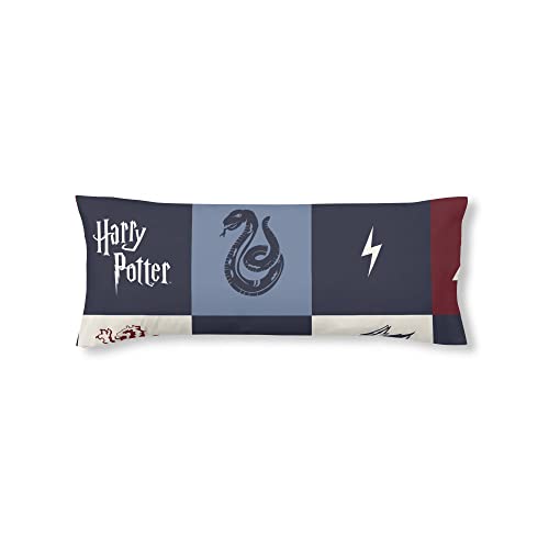 BELUM | Kissenbezug Harry Potter, Kissenbezug aus 100% Baumwolle, Modell Hogwarts, kariert, blau, 105 cm. von BL BELUM