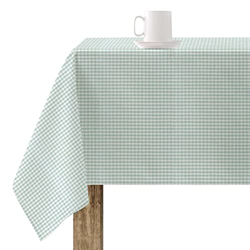 BELUM Tischdecke, harzbeschichtet, schmutzabweisend, 50-12, kariert, Vichy-Größe, 300 x 155 cm, fleckenabweisende Tischdecke, Vichy Mint, Stoff 100% Bio-Baumwolle BELUM Tischdecke, harzbeschichtet, schmutzabweisend, 50-12, kariert, Vichy-Größe, 300 x 155 cm, fleckenabweisende Tischdecke, Vichy Mint, Stoff 100% Bio-Baumwolle von BL BELUM