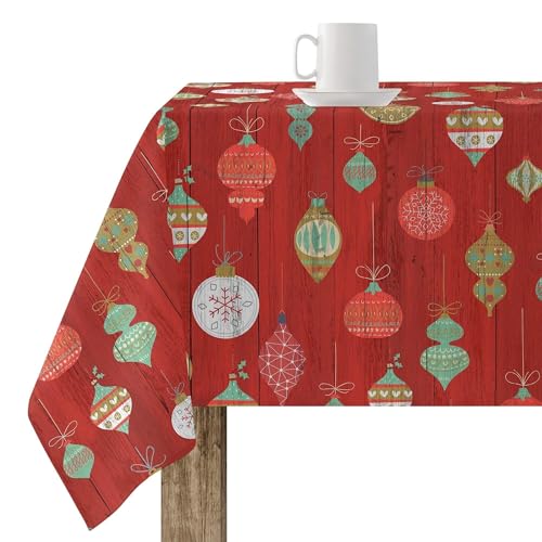 BELUM | Weihnachtstischdecke | Anti-Fleck-Tischdecke | Rechteckig Harz | Tischdecke (laminiert) | Tischdecke | Tischdecke | Heimtisch (140 x 140 cm) von BL BELUM