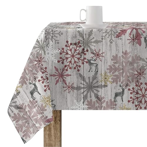 BELUM | Weihnachtstischdecke | Anti-Fleck-Tischdecke | Rechteckig Harz | Tischdecke (laminiert) | Tischdecke | Tischdecke | Heimtisch (250 x 140 cm) von BL BELUM