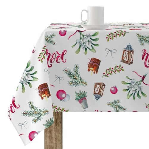 BELUM | Weihnachtstischdecke | Anti-Fleck-Tischdecke | Rechteckig Harz | Tischdecke (laminiert) | Tischdecke | Tischdecke | Heimtisch (250 x 140 cm) von BL BELUM