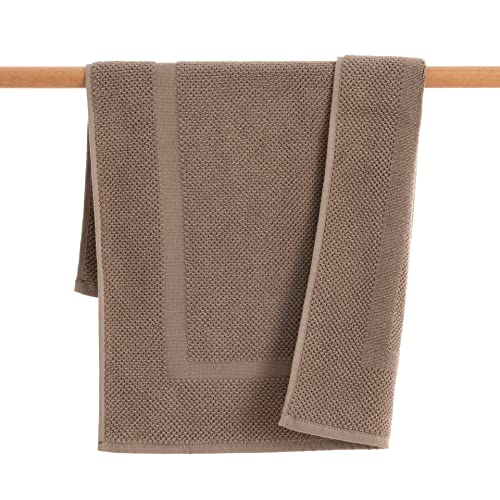 Belum | Badteppich aus 100% gekämmter Baumwolle, 650 g, Taupe 50 x 80 cm, rutschfest, Badezimmerteppich, Badezimmerteppich, Badematte von BL BELUM