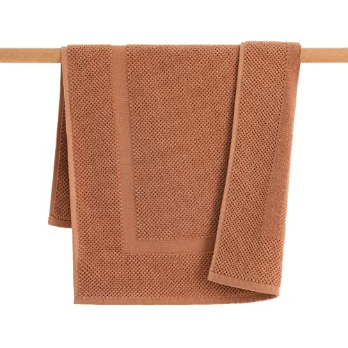 Belum | Badteppich aus 100% gekämmter Baumwolle, 650 g. Burnt Orange 50 x 80 cm, rutschfest, Badezimmerteppich von BL BELUM