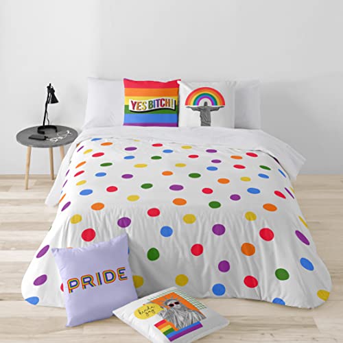 Belum Bettbezug, Microsatin, 100% Polyester, extra weich, Maße: 140 x 200 cm, Modell: Pride 64, Bettbezug LGTBIQ+ von BL BELUM