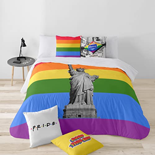 Belum Bettbezug, Microsatin, 100% Polyester, extra weich, Maße: 200 x 200 cm, Modell: Pride 61, Bettbezug LGTBIQ+ von BL BELUM