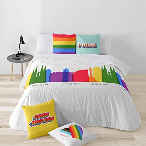 Belum Bettbezug, Microsatin, 100% Polyester, extra weich, Maße: 200 x 200 cm, Modell: Pride 70, Bettbezug LGTBIQ+ von BL BELUM