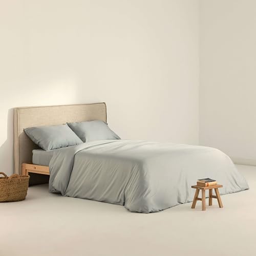 Belum Bettbezug Satin, Fadenzahl 300, für Betten mit 180 cm Breite, Maße: 260 x 240 cm, Farbe: Ultimate Grey | Satin-Bettbezug mit verdeckten Knöpfen. Belum Bettbezug Satin, Fadenzahl 300, für Betten mit 180 cm Breite, Maße: 260 x 240 cm, Farbe: Ultimate Grey | Satin-Bettbezug mit verdeckten Knöpfen. von BL BELUM