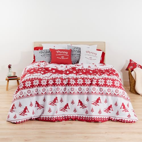 Belum Bettbezug für Weihnachten, 50% Baumwolle, 50% Polyester, Bettbezug mit Knöpfen Lappland 10 180 (260 x 240) von BL BELUM