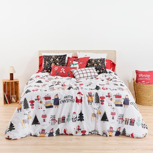 Belum Bettbezug für Weihnachten, 50% Baumwolle, 50% Polyester, Bettbezug mit Knöpfen Lappland 17 180 (260 x 240) von BL BELUM