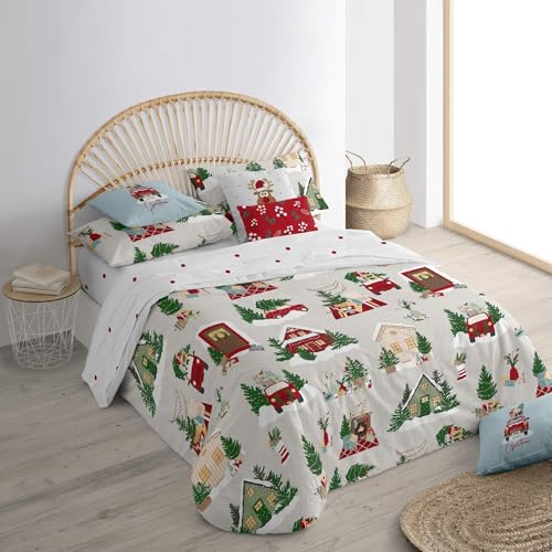 Belum Bettbezug für Weihnachten, 50% Baumwolle, 50% Polyester, Bettbezug mit Knöpfen Lappland 7 90 (155 x 220) von BL BELUM