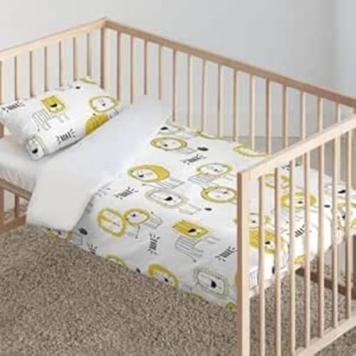 Belum | Bettbezug für Wiege + Kissen | Bettbezug für Wiege aus Bio-Baumwolle | Bettbezug für Kinderbett | Schlafzimmer | Bettbezug (Kinderbett 60 cm (100 x 120)) von BL BELUM