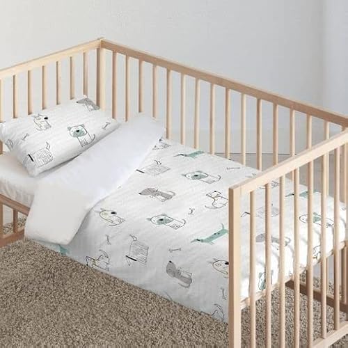 Belum | Bettbezug für Wiege + Kissen | Bettbezug für Wiege aus Bio-Baumwolle | Bettbezug für Kinderbett | Schlafzimmer | Bettbezug (Kinderbett 60 cm (100 x 120)) von BL BELUM