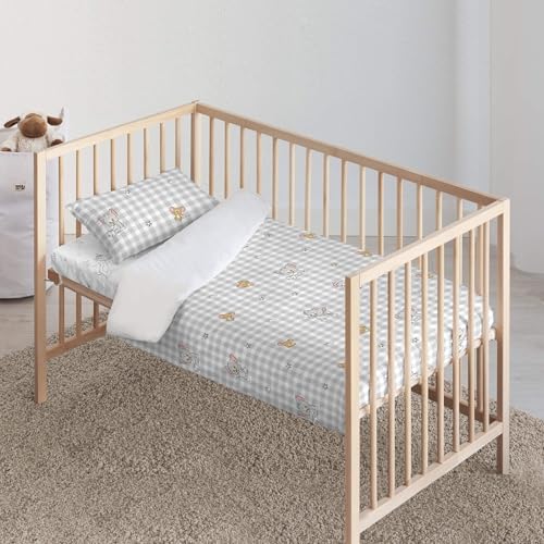Belum | Bettbezug mit Knöpfen, 100% Baumwolle, Modell Sweet Tom Jerry Cuna (110 x 120 cm), Leichter und bequemer Bettbezug, offizielles Lizenzprodukt von BL BELUM