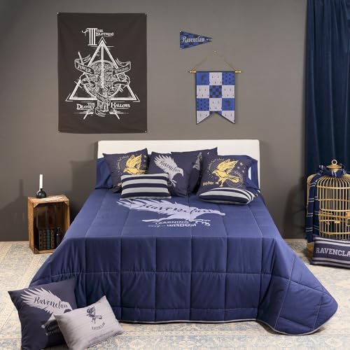 Belum | Bettdecke Harry Potter, 250 g, Modell Ravenclaw Values für 90 cm Bett (190 x 270 cm) von BL BELUM