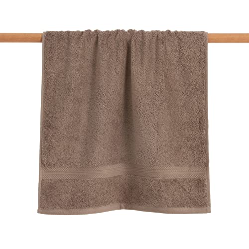 Belum | Handtuch aus 100% gekämmter Baumwolle, 650 g. Taupe 100 x 150 cm, schnell trocknende Handtücher, hoch saugfähige Baumwolle von BL BELUM