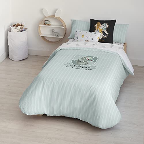 Belum Harry Potter-Bettbezug, 100% Baumwolle, Modell Slytherin Sweet für Kinderbett, 100 x 120 cm von BL BELUM