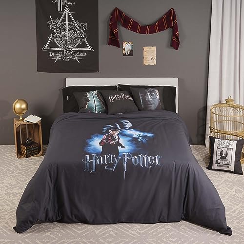 Belum Harry Potter Bettbezug aus Microsatin für 120 cm breites Bett, Maße: 200 x 200 cm, Modell: Harry Potter VS Voldemort von BL BELUM