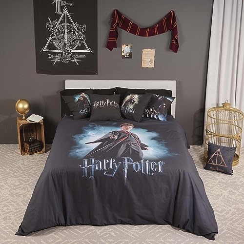 Belum Harry Potter Bettbezug aus Microsatin für 120 cm breites Bett, Maße: 200 x 200 cm, Modell: Harry Potter von BL BELUM