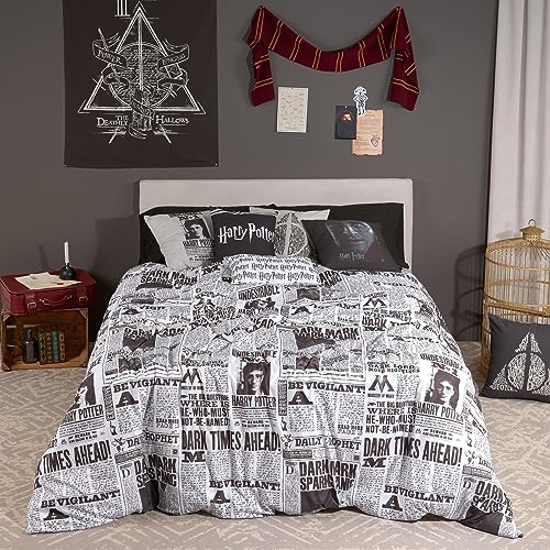 Belum Harry Potter Bettbezug aus Microsatin für 180 cm breites Bett, Maße: 260 x 240 cm, Modell: Dark Times von BL BELUM