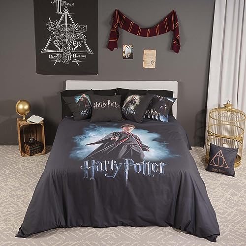 Belum Harry Potter Bettbezug aus Mikrosatin für 80er-Betten, Maße: 140 x 200 cm, Modell: Harry Potter von BL BELUM