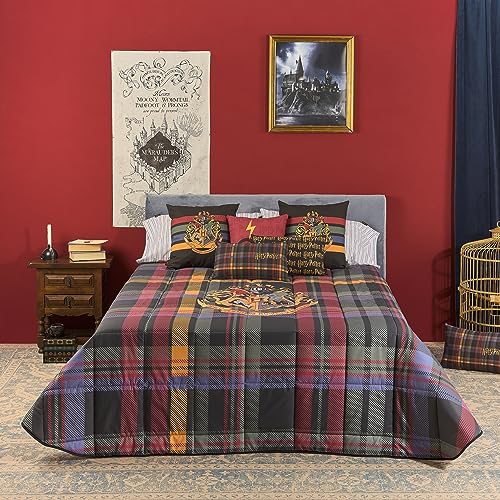 Belum Harry Potter Bettdecke, 250 g, klassisches Modell Hogwarts für 135 cm Bett (235 x 270 cm) von BL BELUM