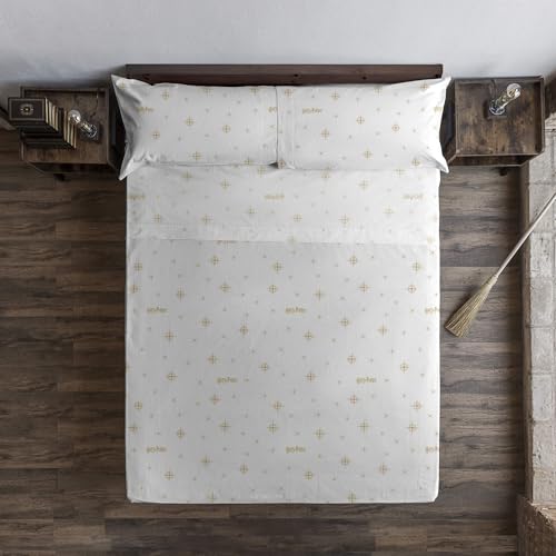 Belum Harry Potter Bettwäsche-Set, mit Kissen und Spannbettlaken, Bedruckt, 100% Baumwolle, Modell HPotter Stars Gold, für Betten von 150/160 cm Belum Harry Potter Bettwäsche-Set, mit Kissen und Spannbettlaken, Bedruckt, 100% Baumwolle, Modell HPotter Stars Gold, für Betten von 150/160 cm von BL BELUM