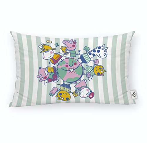 Belum Kissenbezug Peppa Wutz mit Füllung, Größe 30 x 50 cm, Modell Together C, Bunt von BL BELUM
