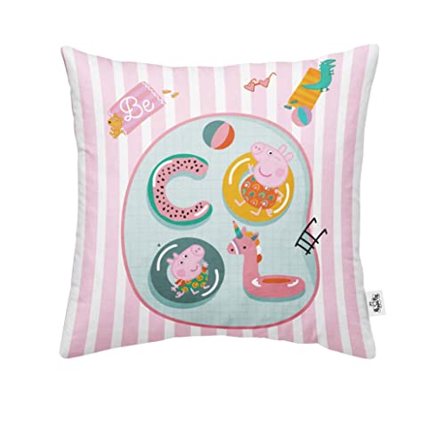 Belum Kissenbezug Peppa Wutz mit Füllung, Größe 45 x 45 cm, Modell Cool B Belum Kissenbezug Peppa Wutz mit Füllung, Größe 45 x 45 cm, Modell Cool B von BL BELUM