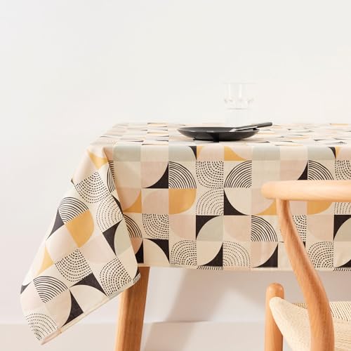 Belum Tischdecke, 140 x 140 cm, schmutzabweisend, 100 % Baumwolle, ohne Wachstuch, Tischdecke aus Baumwolle, wasserdicht, schmutzabweisend, flüssigkeitsabweisend, Bunt von BL BELUM