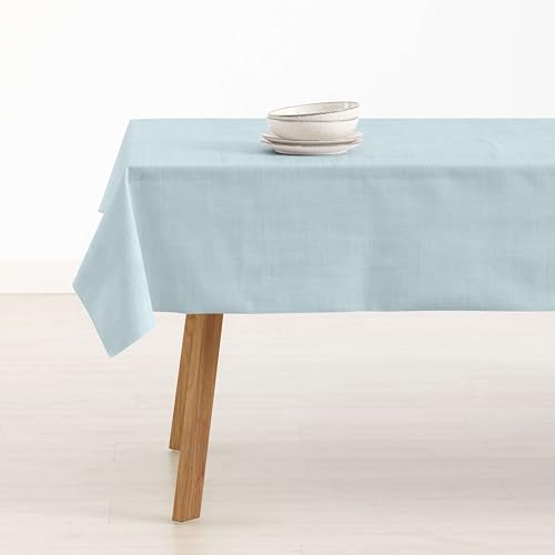 Belum Tischdecke, schmutzabweisend, Größe 300 x 155 cm, extraweich, Blau, 100, Stoff 100% Bio-Baumwolle, einfarbig von BL BELUM