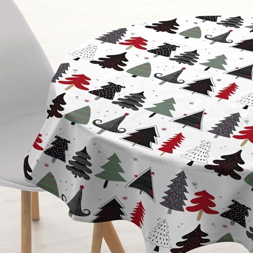 Belum Tischdecke Weihnachten, Durchmesser 140, rund, 100% Baumwolle, harzbeschichtet, schmutzabweisend, Modell Merry Christmas 14 Belum Tischdecke Weihnachten, Durchmesser 140, rund, 100% Baumwolle, harzbeschichtet, schmutzabweisend, Modell Merry Christmas 14 von BL BELUM