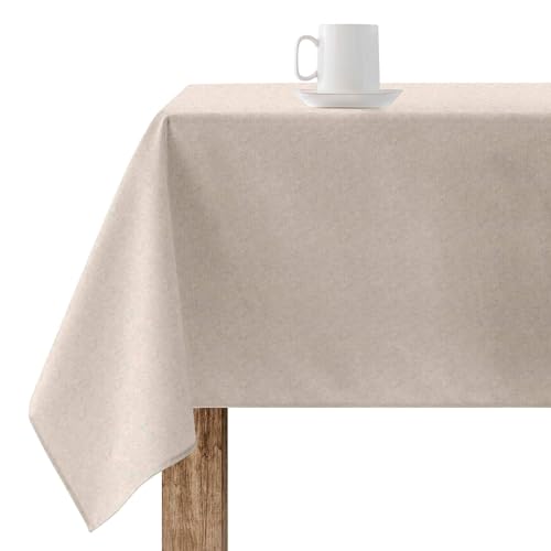 Belum | Tischdecke aus Kunstharz, schmutzabweisend, XL, Größe: 100 x 180, Modell: einfarbig, Leinen 101, XL, 100% Baumwolle, harzbeschichtet, schmutzabweisend, (Nicht laminiert). von BL BELUM