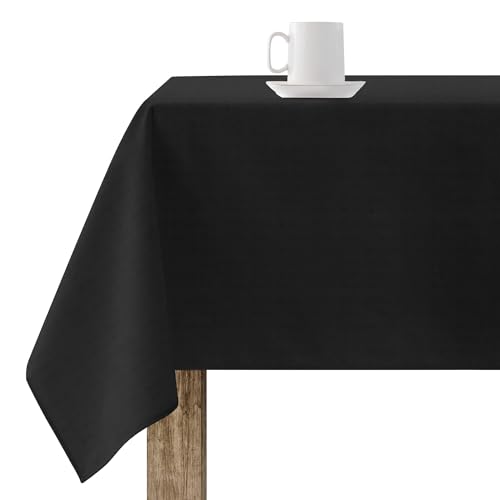 Belum Tischdecke mit Fleckenabweisend, Größe 100 x 140 cm, extraweich, Schwarz, Tischdecke aus 100% Spanien, 65% Bio-Baumwolle, 35% Polyester, Modell Rhodos 319 von BL BELUM